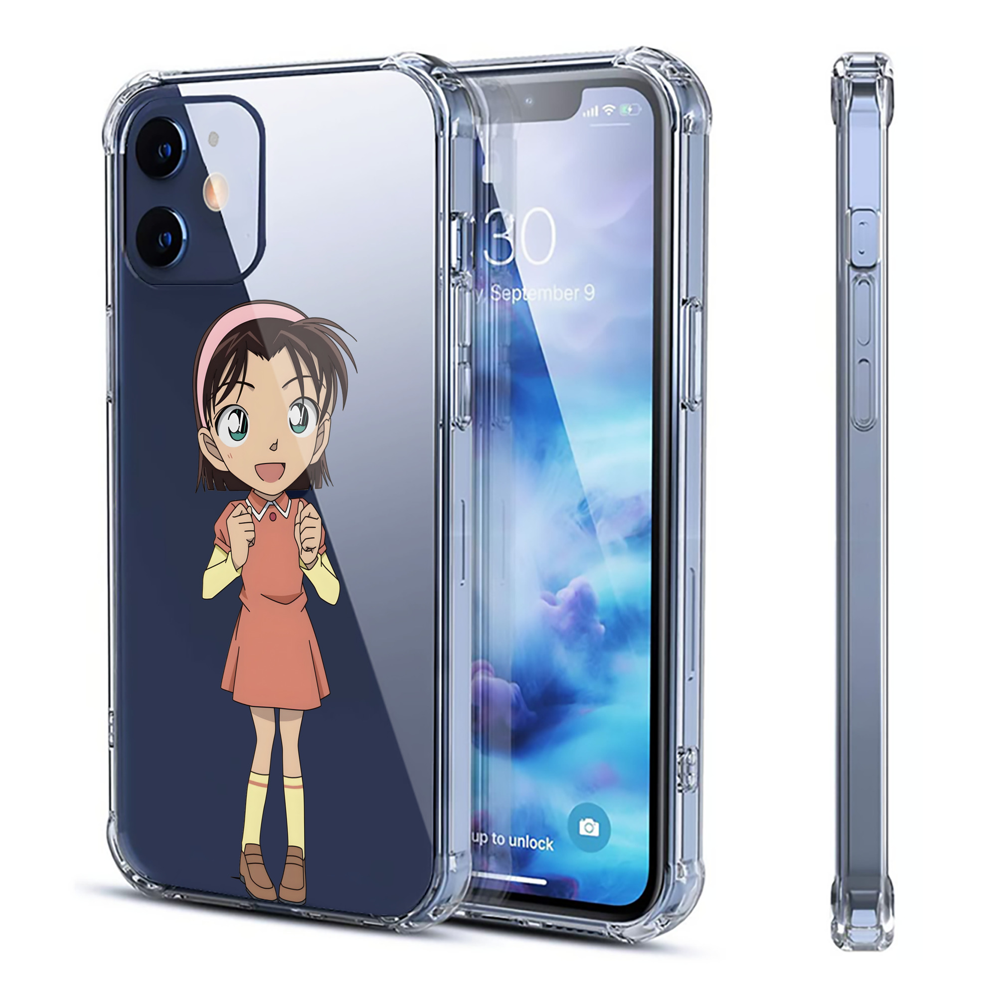 （画像用） 名探偵コナン 吉田 歩美 よしだ あゆみ Detective Conan my Yeager 【iPhone 12シリーズ対応】透明スマホケース（クリアソフトケース）